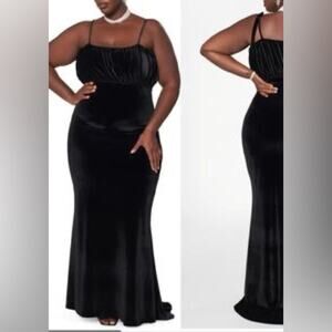 Zelie for She Black Velvet Dress